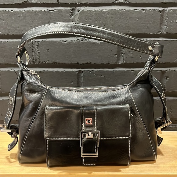 Perlina Bags Perlina Black Leather Shoulder Bag Poshmark